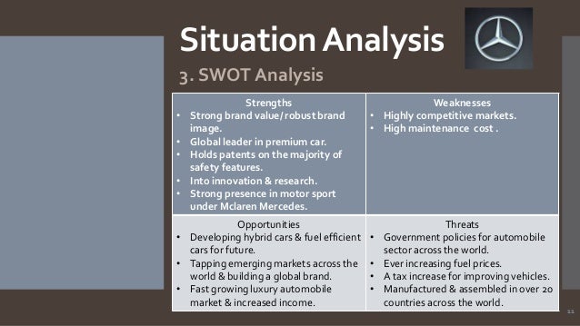 swot analysis of mercedes benz